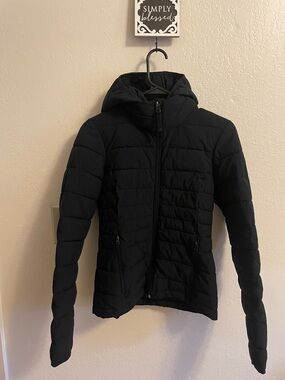 Abercrombie & Fitch Black Quilted Packable Puffer Jacket